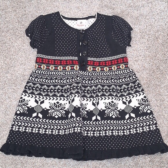 Hanna Andersson Knit Winter Sweater Dress Christmas Size 80 18-24 Months - Picture 1 of 10